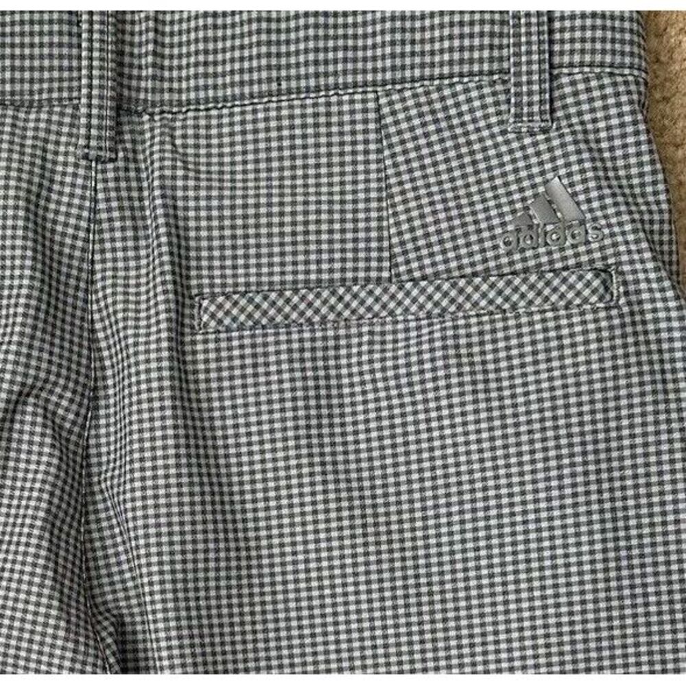 Adidas Men's 365 Golf Shorts Size 30 Gray Checkered Pattern‎ Stretch Waist Band